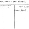 Le Forgee, Charles C. (Mrs. Isabel V.)