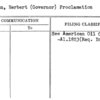 Lehman, Herbert (Governor) Proclamation