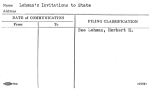 Lehman's Invitations to State