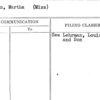 Lehrman, Martha (Miss)