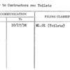 Letter to Contractors re: Toilets