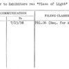 Letter to Exhibitors re: "Plaza of Light" Article