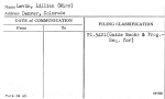 Levin, Lillian (Miss)