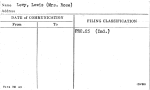Levy, Lewis (Mrs. Rose)