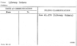 Library Orders