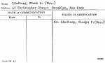 Lindberg, Frank A. (Mrs.)
