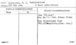 Lindquist, H.L. Publications