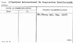 L'Institute International De Cooperation Intellectuelle
