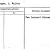 Lissberger, L. Walter