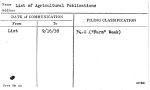 List of Agricultural Publications