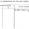 List of Applications for Pop Corn Stands