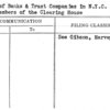 List of Banks & Trust Companies in N.Y.C. Which Are Members of the Clearing House
