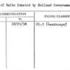 List of Bulbs Donated by Holland Government