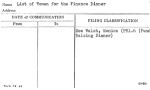 List of Women for the Finance Dinner