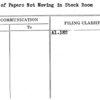 List of Papers Not Moving in Stock Room