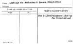 Listings for Manhattan & Queens Directories