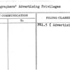 Lithographers' Advertising Privileges
