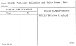 Lloyds Furniture Galleries and Sales Rooms, Inc.