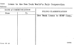 Loans to the New York World's Fair Corporation