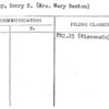 Lovejoy, Henry S. (Mrs. Mary Beaton)