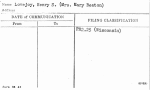 Lovejoy, Henry S. (Mrs. Mary Beaton)