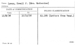 Lowax, Howell J. (Mrs. Katherine)