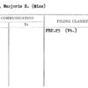 Luce, Marjorie E. (Miss)