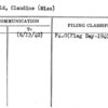MacDonald, Claudine (Miss)