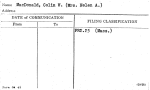 MacDonald, Colin W. (Mrs. Helen A.)