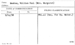 Maddux, William Paul (Mrs. Margaret)