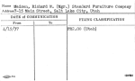 Madsen, Richard W. (Mgr.) Standard Furniture Company