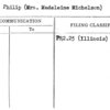 Maher, Philip (Mrs. Madeleine Michelson)