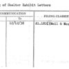 Mailing of Shelter Exhibit Letters