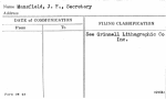 Mansfield, J.F., Secretary