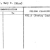 Markey, Mary V. (Miss)