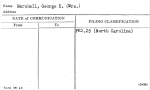 Marshall, George E. (Mrs.)