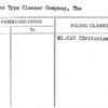 Martens Type Cleaner Company, The