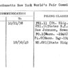 Massachusetts New York World's Fair Commision