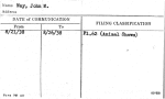 May, John M.