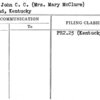 Mayo, John C.C. (Mrs. Mary McClure)
