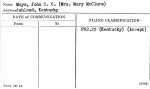 Mayo, John C.C. (Mrs. Mary McClure)
