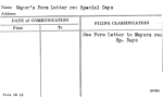 Mayor's Form Letter re: Special Days