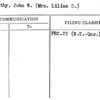 McCarthy, John W. (Mrs. Lilian D.)