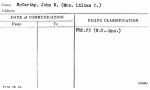 McCarthy, John W. (Mrs. Lilian D.)