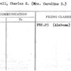 McDowell, Charles S. (Mrs. Caroline D.)