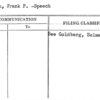 McGovern, Frank P. -Speech