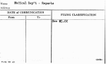 Medical Dep't - Reports