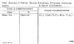 Medical & Public Health Building, Proposed Sections & Space Allotments