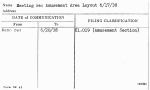 Meeting re: Amusement Area Layout 6/17/38