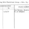 Meeting With Electrical Group - Nov. 15, 1937